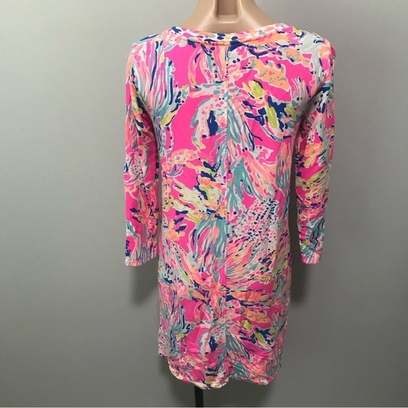 Lilly Pulitzer Devon Dress Tiki Pink Sunken Treasure A Line Swing Dress Tropical - Picture 4 of 6